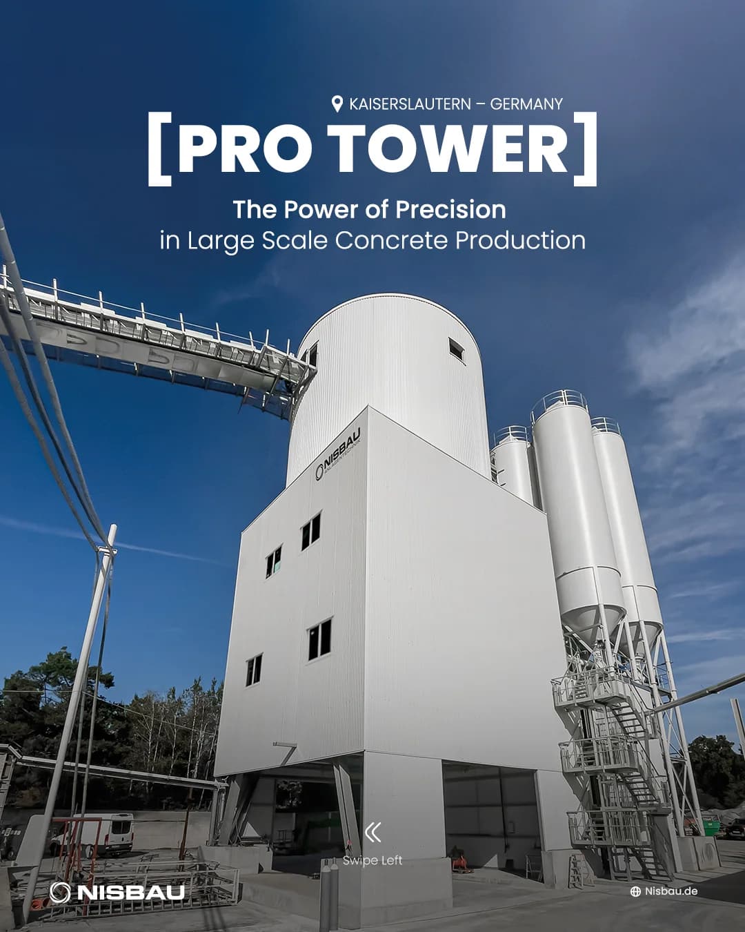 NISBAU Pro Tower concrete production plant in Kaiserslautern, Germany